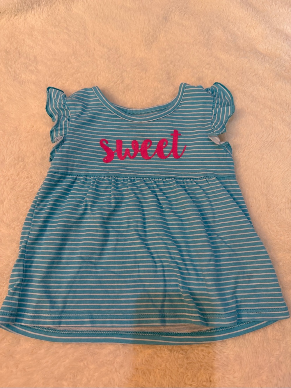 Okie Dokie Sweet Blue Striped Girls' Top